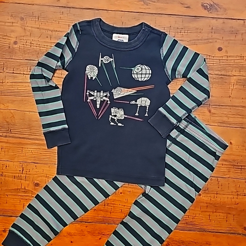 Hanna Andersson long-sleeve Star Wars pajamas, size 100cm (4)